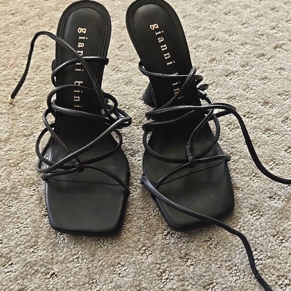 Gianni Bini Black Strappy Women's Shoes